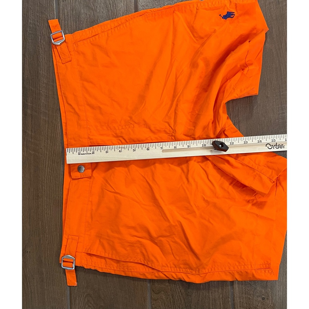 Polo Ralph Lauren Orange Monaco Swim Trunks Mens 32 Cinch Waist Mesh Lined - Picture 3 of 9